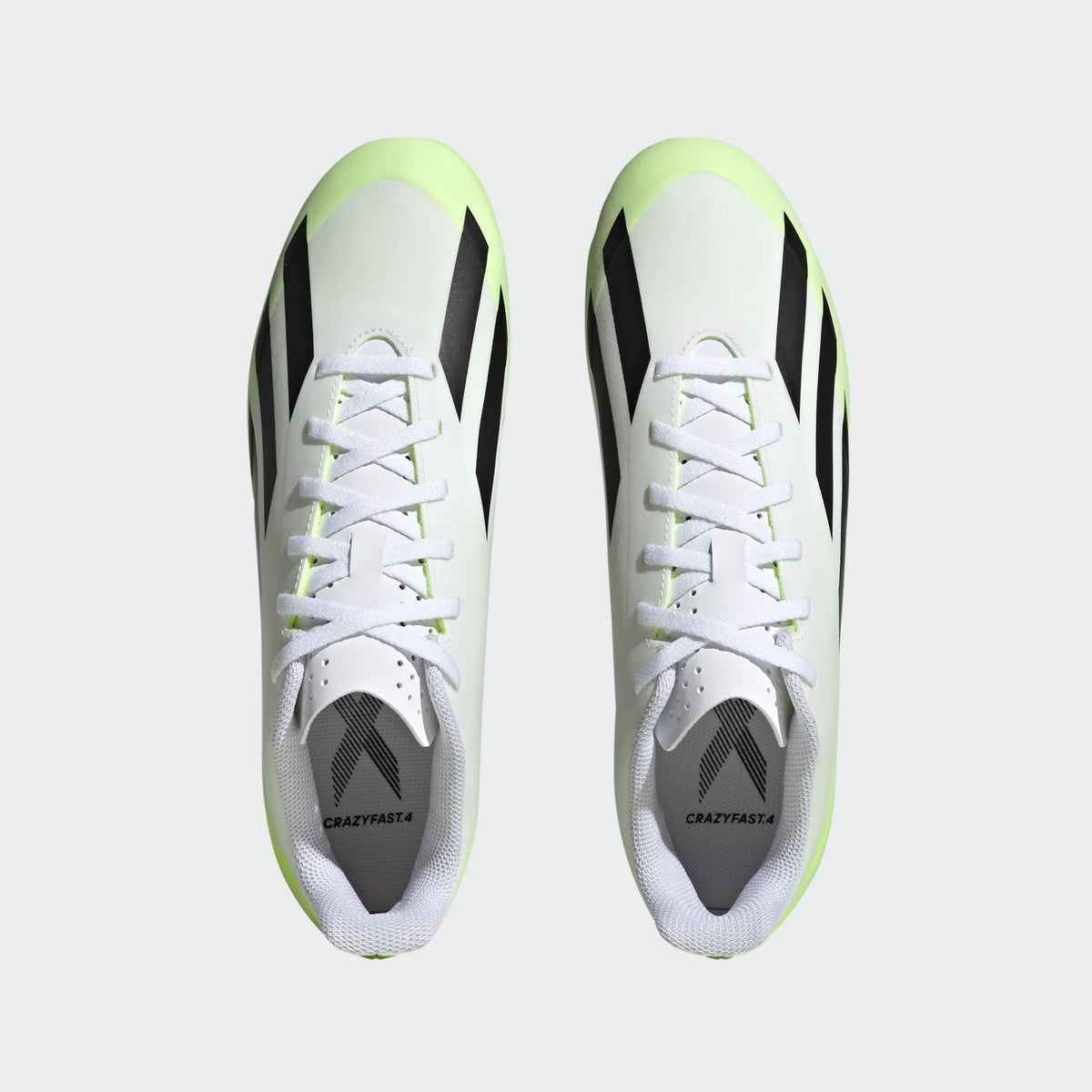 Adidas X Crazy Fast .4 FXG Football Boots: White/Green