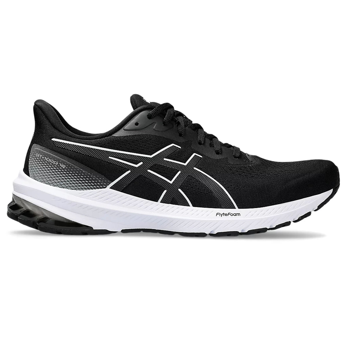 Asics GT 1000 12 Mens Running Shoes: Black/White