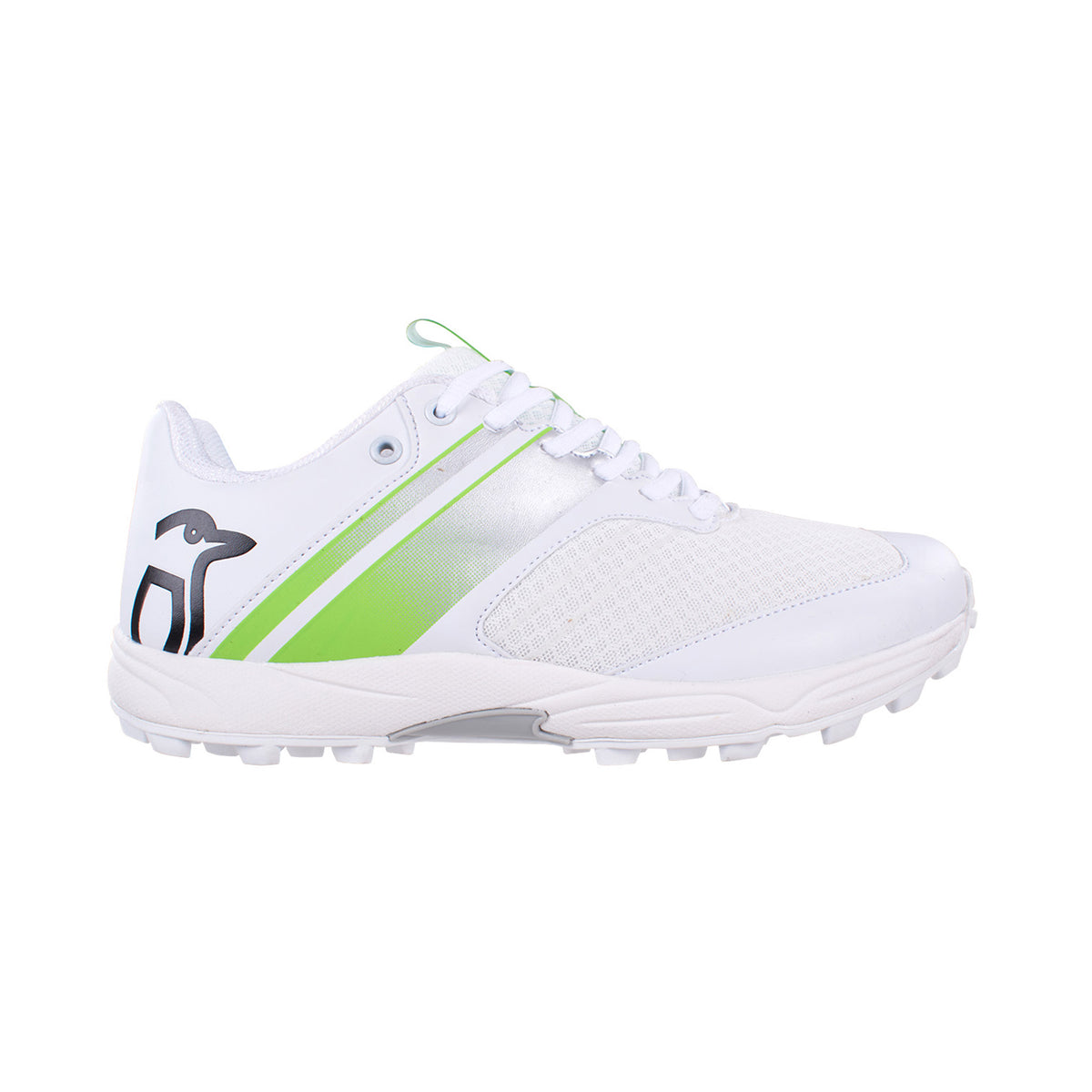 Kookaburra KC 3.0 Rubber Junior Cricket Shoes: White/Lime