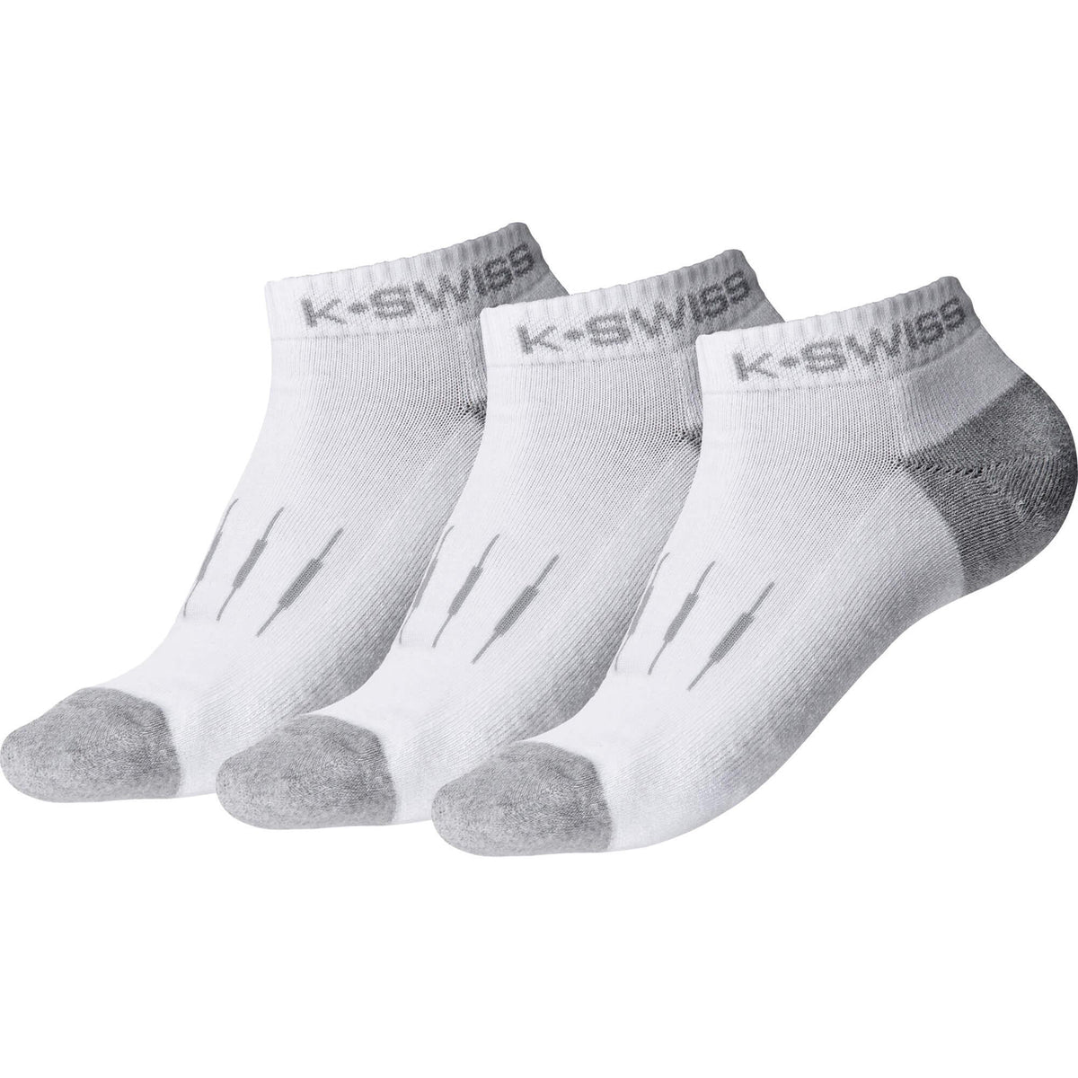 K Swiss Womens Low Cut Socks 3 Pack: White