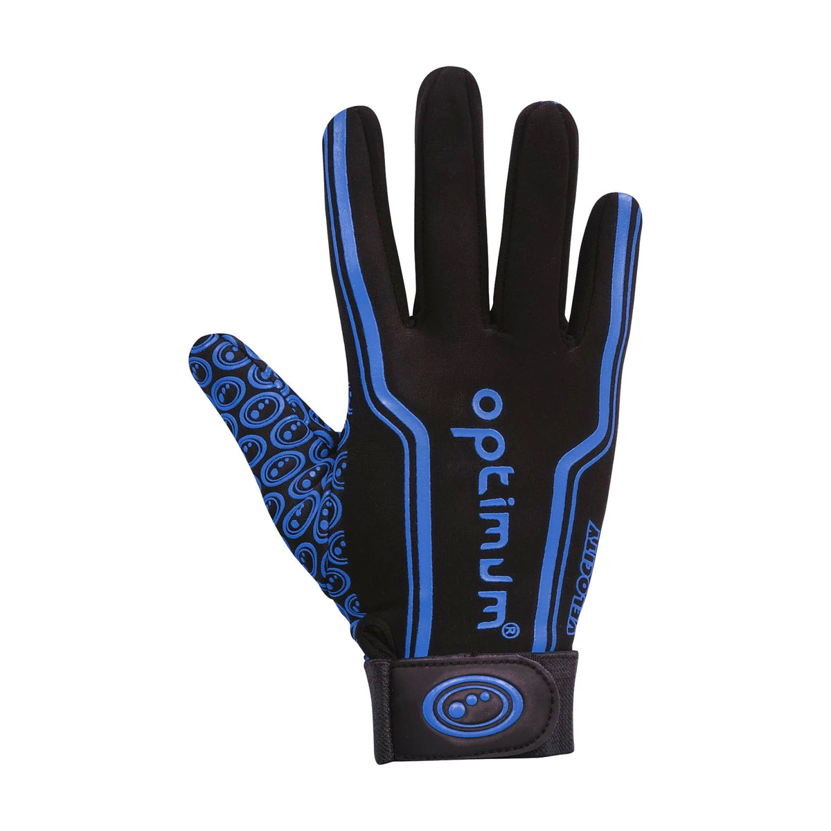 Optimum Velocity Thermal Rugby Gloves: Blue/Black
