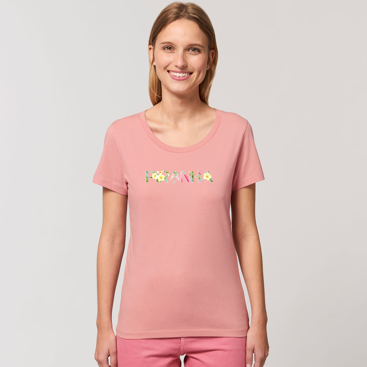 Piranha Lifestyle Womens Fitted T-Shirt: Canyon Pink