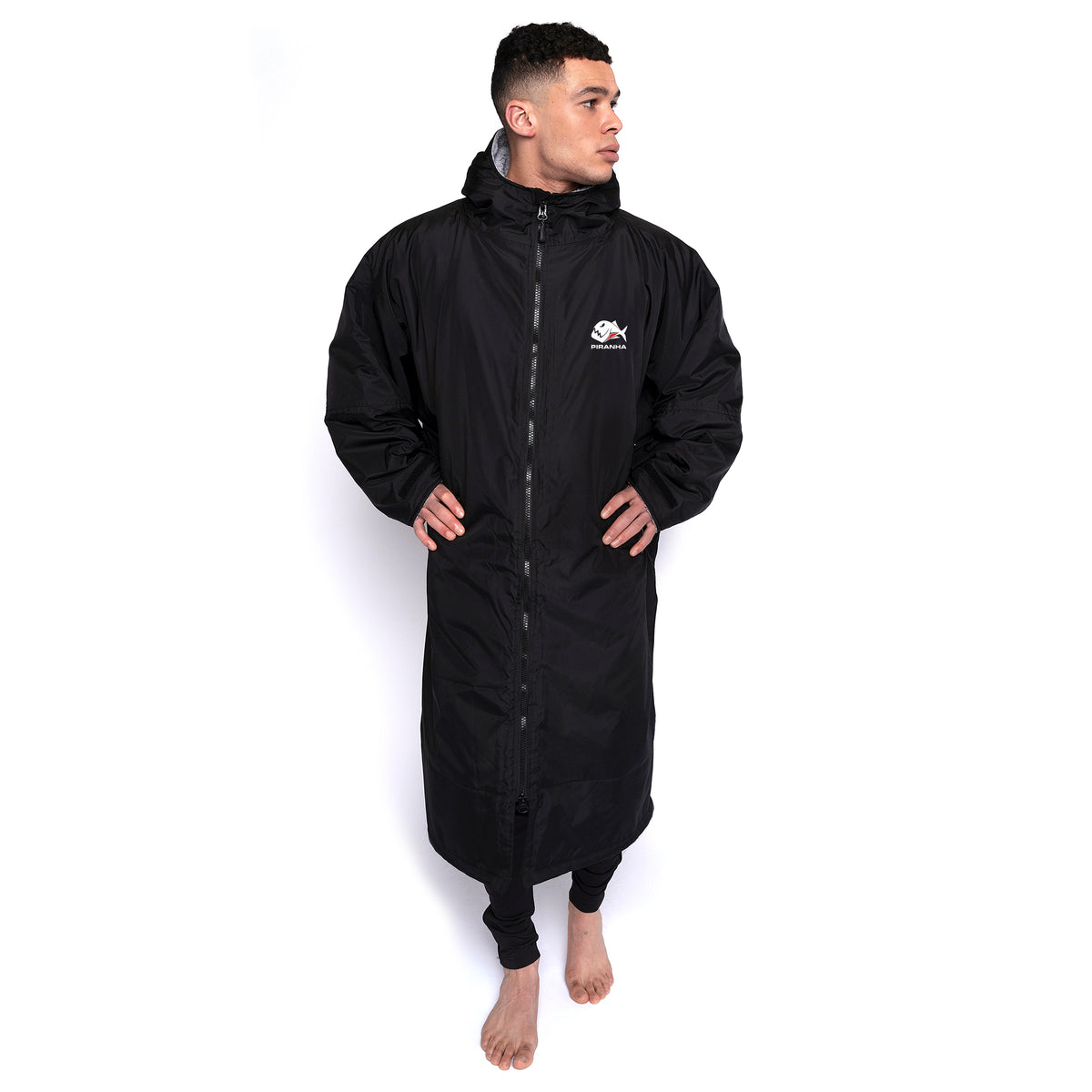 Piranha Senior Waterproof Changing Robe: Black