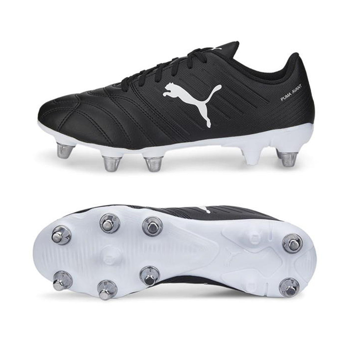Puma Avant Rugby Boots: Black/White