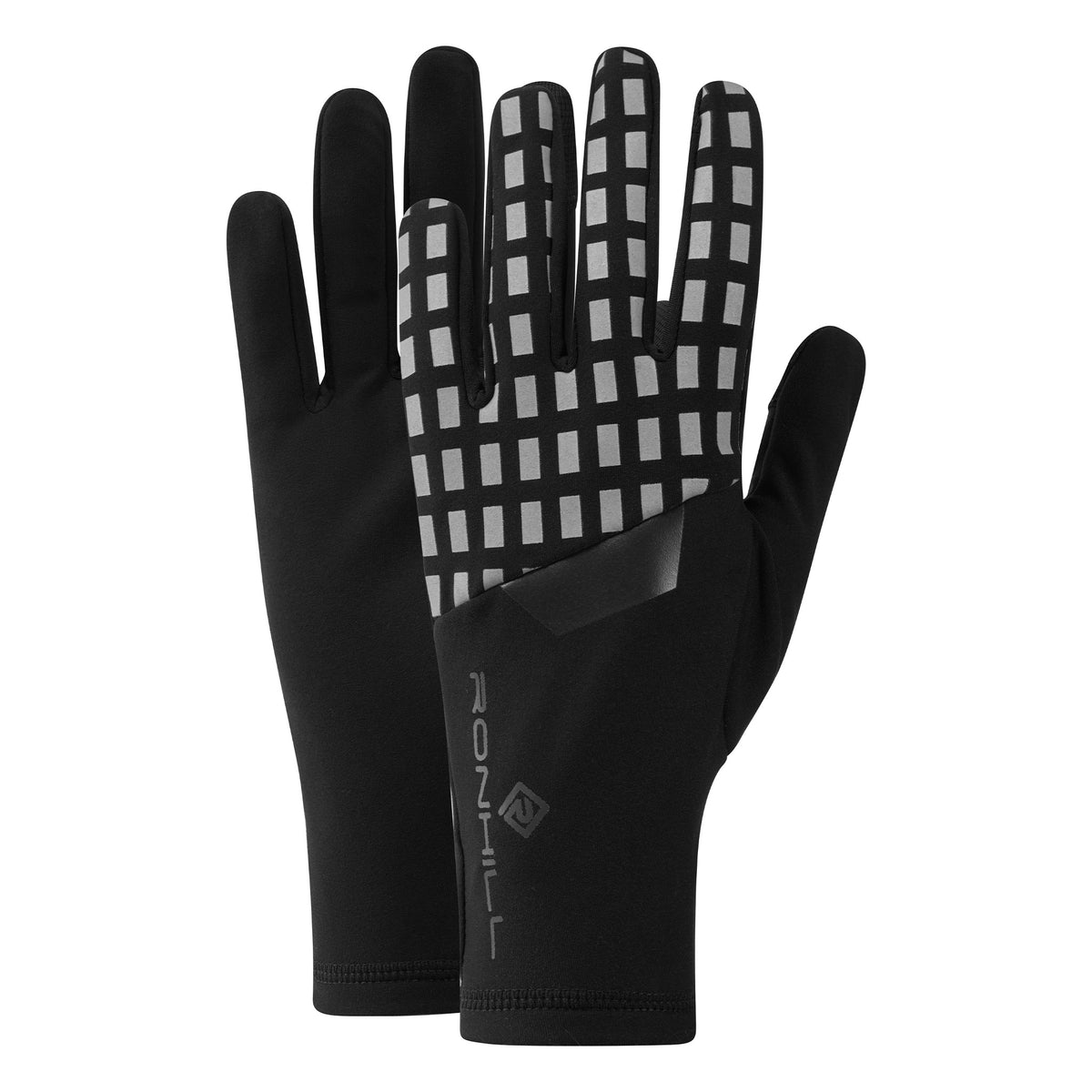 Ronhill Afterhours Glove: Black/BrWhite/Reflect