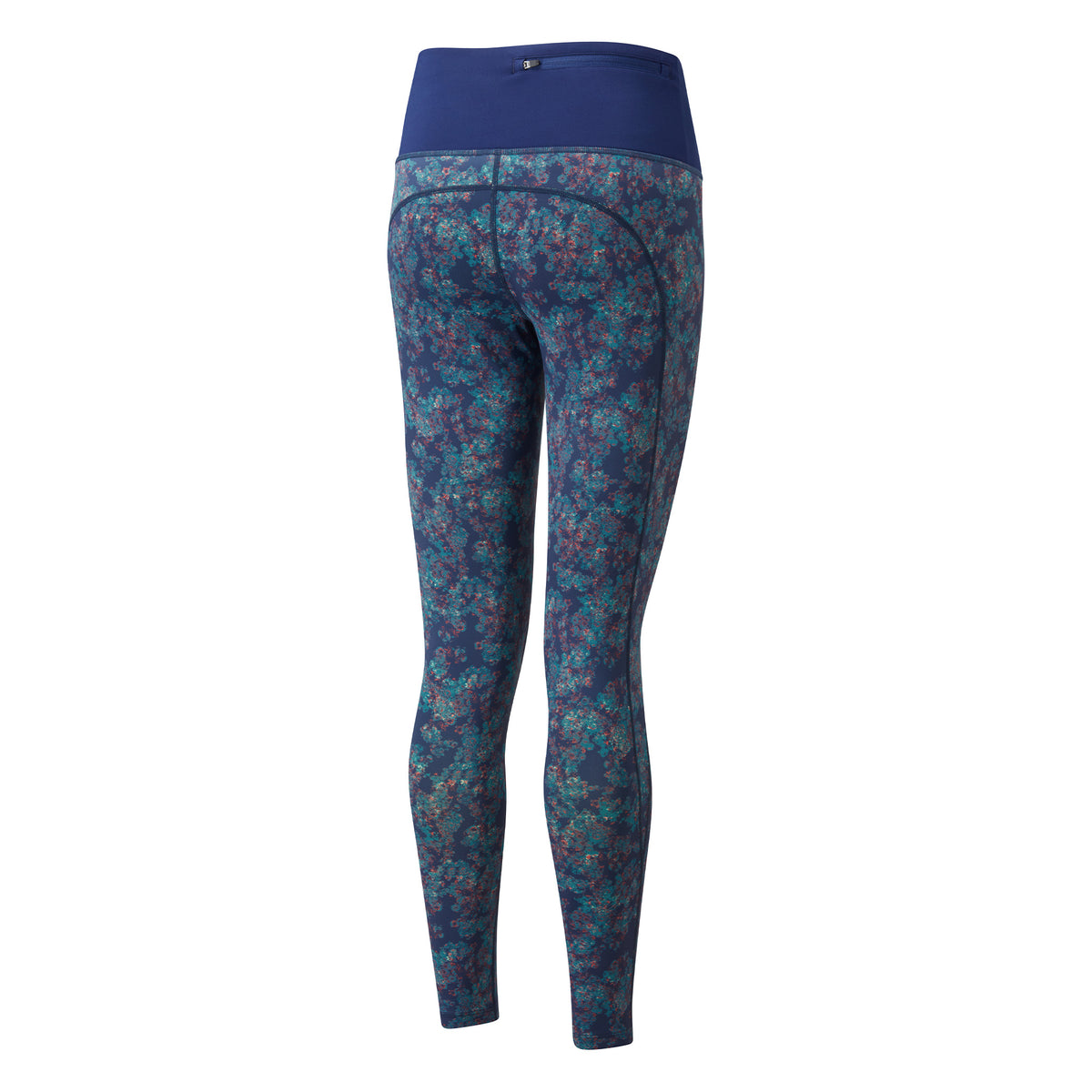 Ronhill Womens Life Tights: Deep Blue/MicroFloral