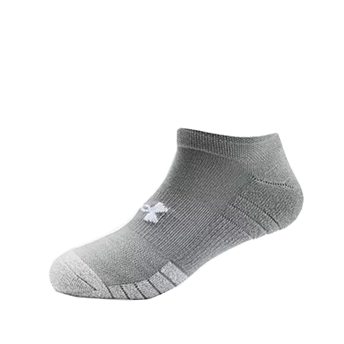 Under Armour No Show Socks 3 Pack: Grey