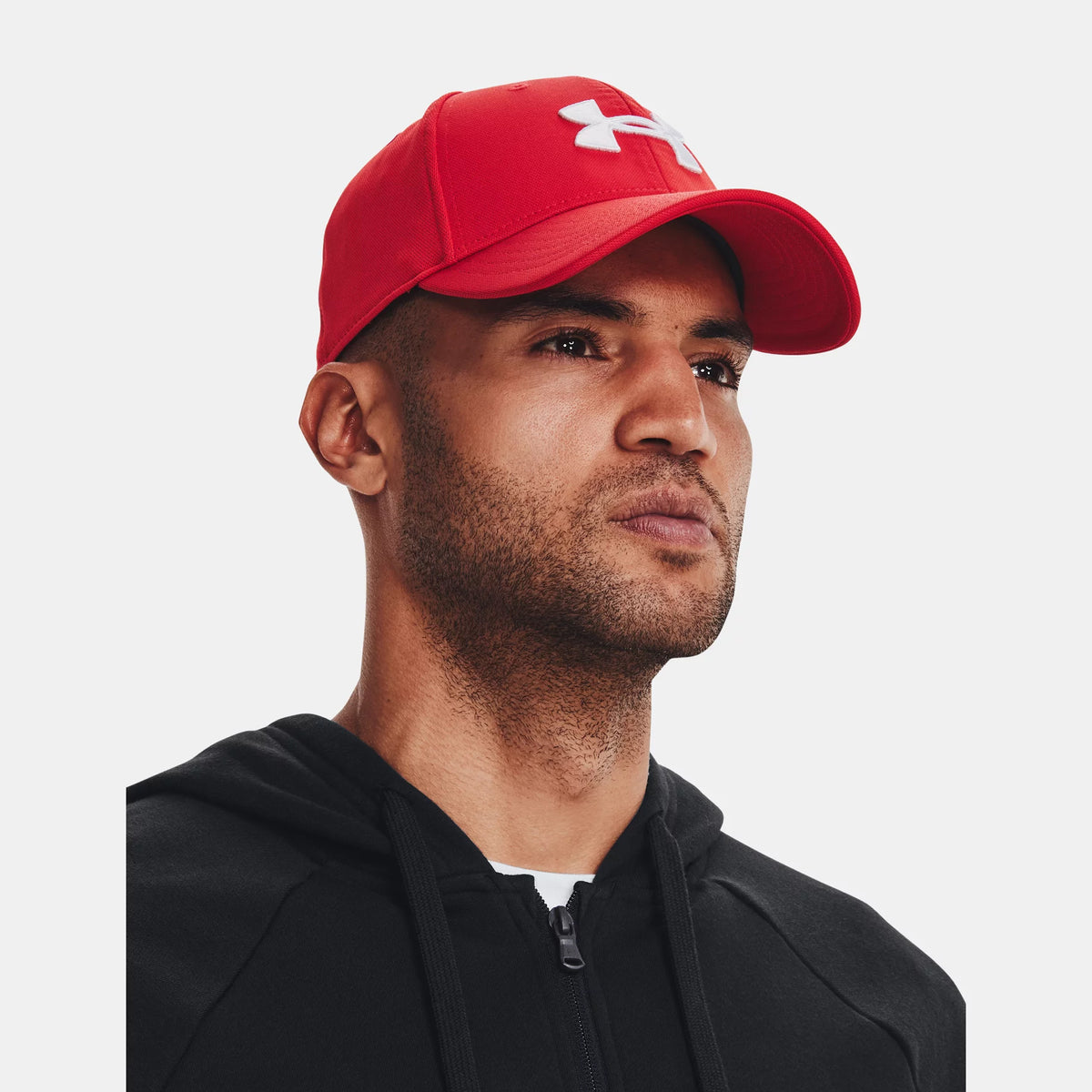 Under Armour Blitzing Baseball Cap: Red/White - M/L